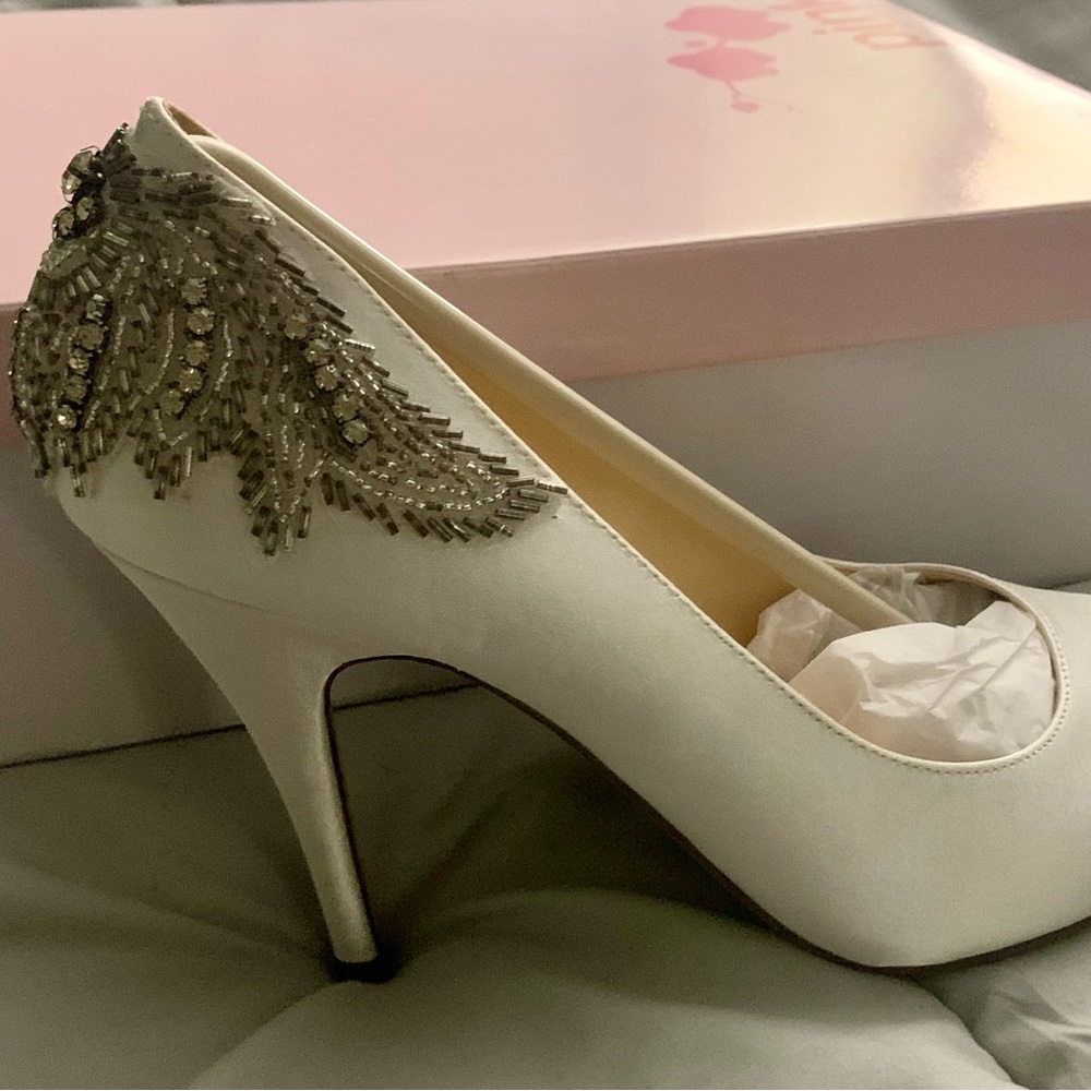 High Heeled Pumps with Beaded Detail Wedding New